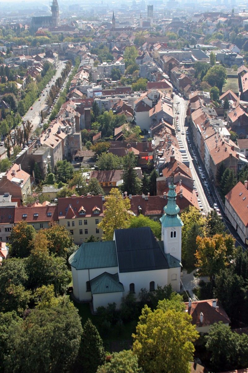 Panorama. Nova Ves s crkvom sv. Ivana Krstitelja